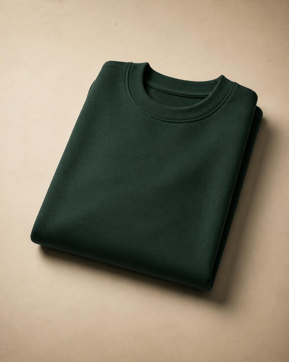 The 2B Crewneck in Bottle Green